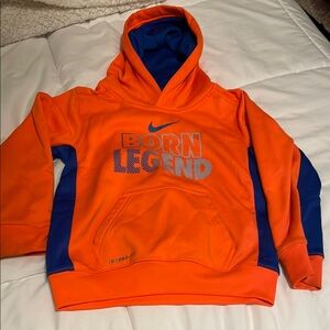 Nike Kids Orange and Blue Hoodie